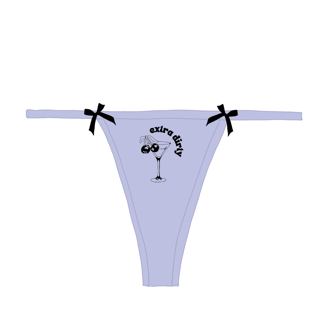 Extra Dirty Martini Bow Thong