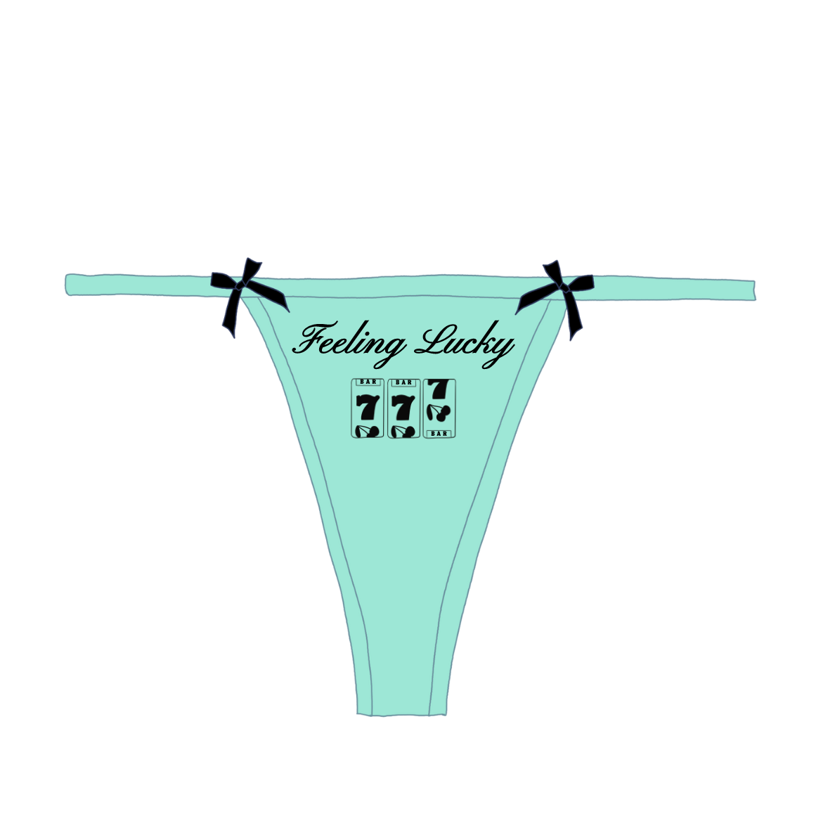 Feeling Lucky 777 Bow Thong