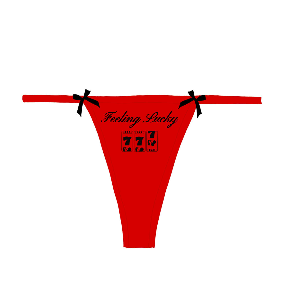 Feeling Lucky 777 Bow Thong