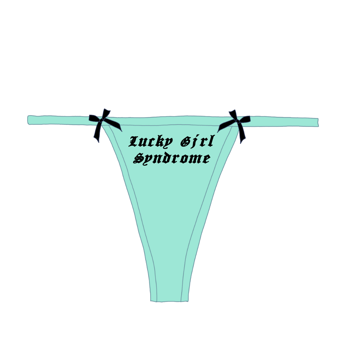 Lucky Girl Syndrome Bow Thong